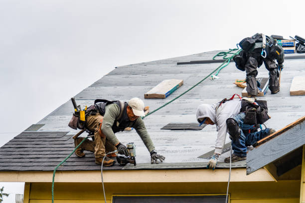Professional Emergency Roof Repair technician working in Fair Haven, NY